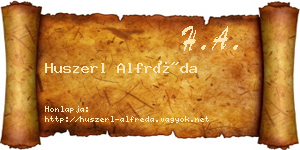 Huszerl Alfréda névjegykártya